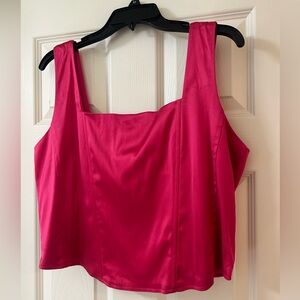 NWT Torrid pink satin bustier top 14-16